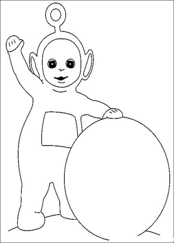 Po And His Snowball  Coloring Page